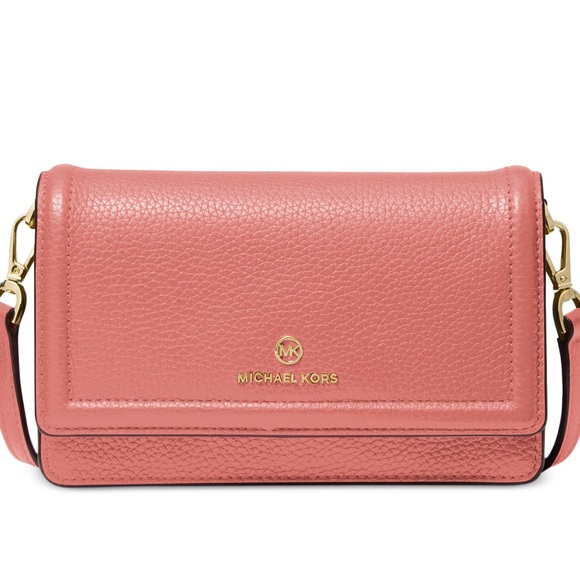 MICHAEL Michael Kors Handbags - Michael Kors Jet Set Charm Small Phone Crossbody Pink